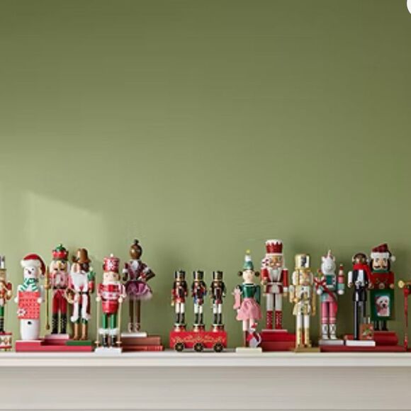 Gold Glitter Disco Hat Soldier Nutcracker 14” North Pole Christmas Home Decor - Picture 5 of 7